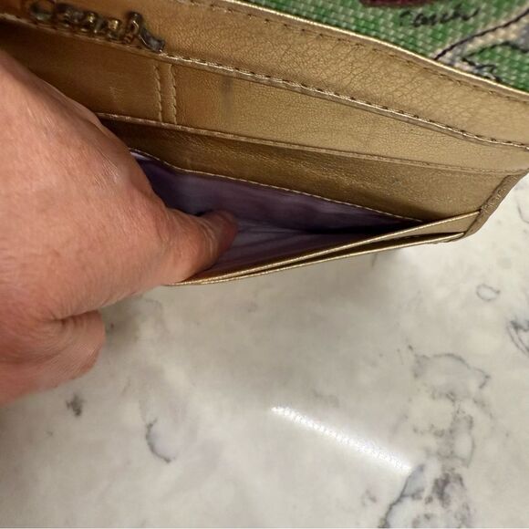 Vintage Coach Ashley Iris Floral Slim Envelope Wallet - Picture 6 of 11